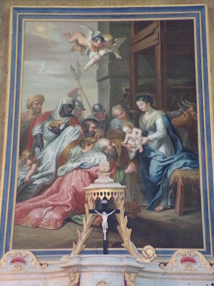 Lonzac - L'église Notre-Dame - Le tableau de l'abside (8 juillet 2018)