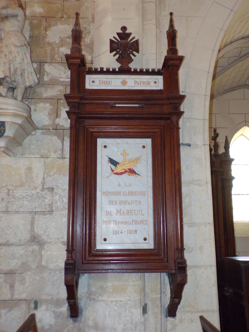 Mareuil - L'église Notre-Dame - Dieu Patrie (21 août 2018)