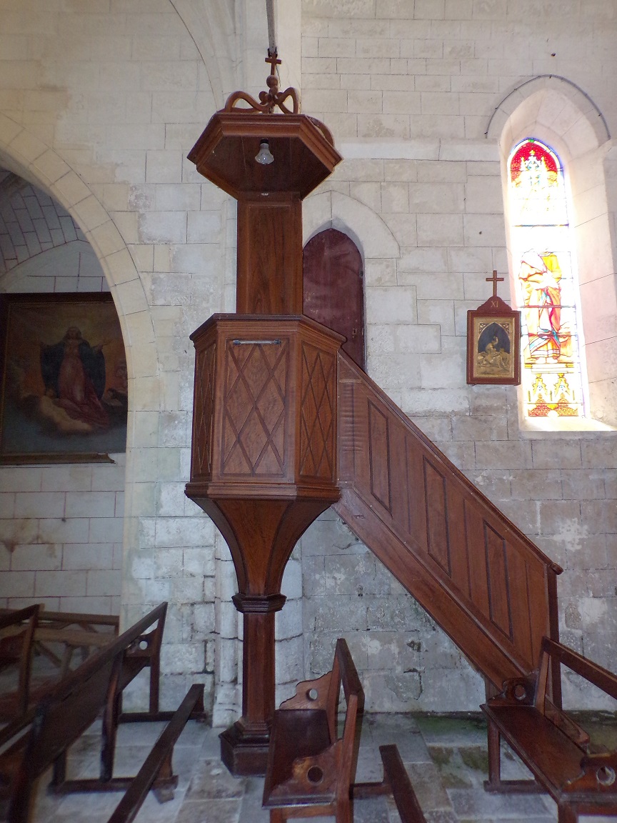 Mareuil - L'église Notre-Dame - La chaire (21 août 2018)