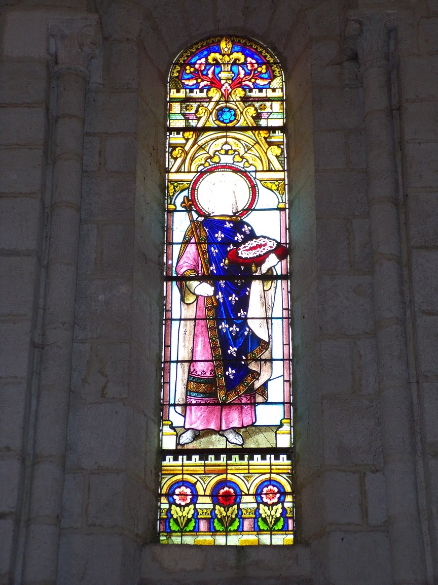 Merpins - L'église Saint-Rémy - Un vitrail (28 mai 2018)