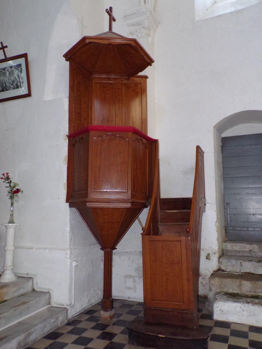 Montils - L'église Saint-Sulpice - La chaire (25 juin 2018)