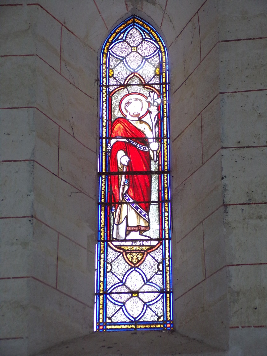 Neuvicq-le-Château - L'église Saint-Martin - Le vitrail 'Saint Joseph' (16 septembre 2018)