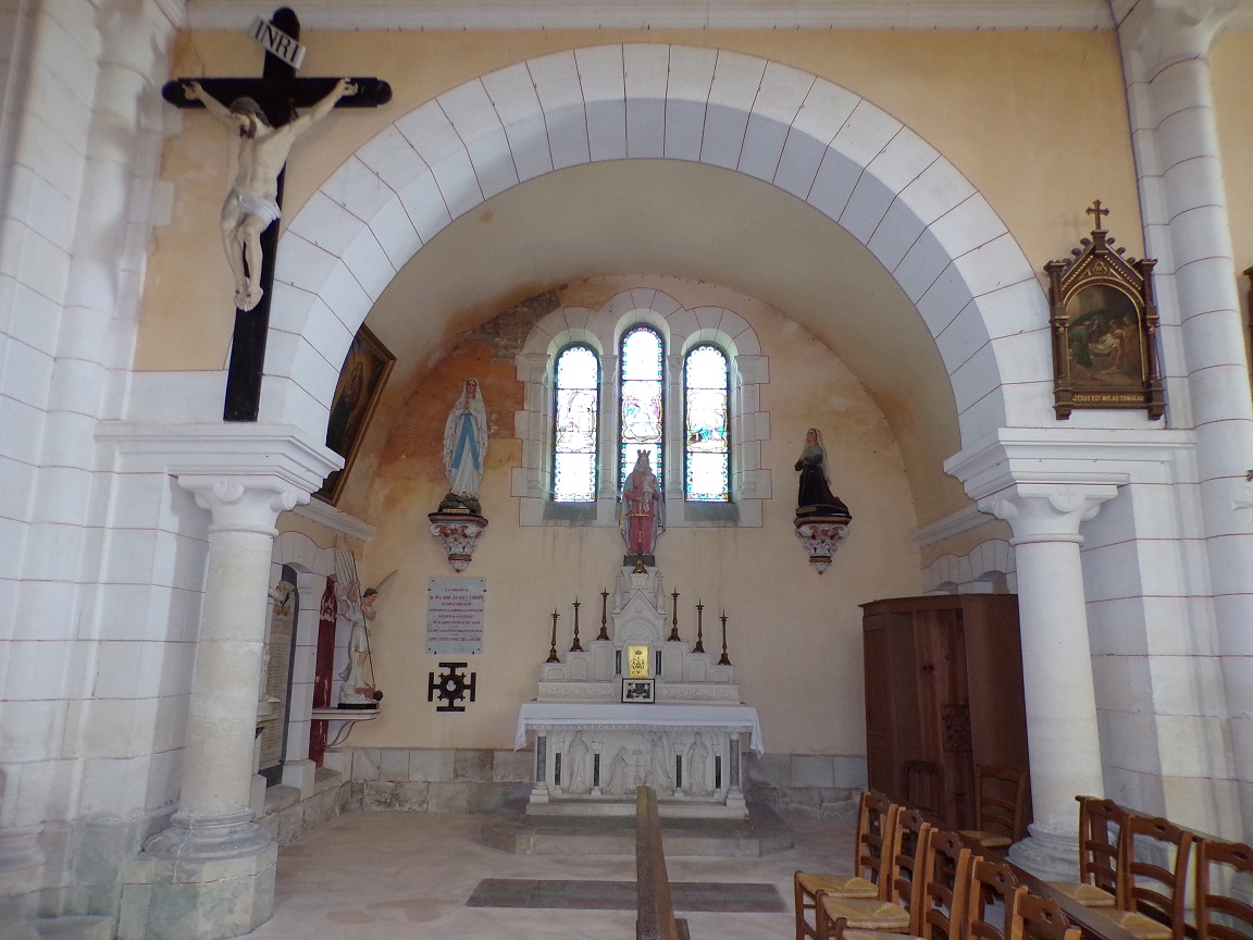 Sainte-Sévère - L'église Saint Augustin - Le Choeur (23 juillet 2018)