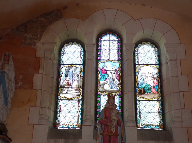 Sainte-Sévère - L'église Saint Augustin - Des vitraux (23 juillet 2018)