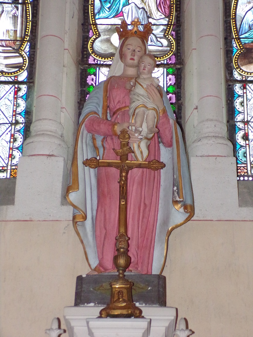Sainte-Sévère - L'église Saint Augustin - Vierge et l'Enfant (23 juillet 2018)
