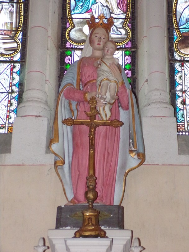 Sainte-Sévère - L'église Saint Augustin - Vierge et l'Enfant (23 juillet 2018)