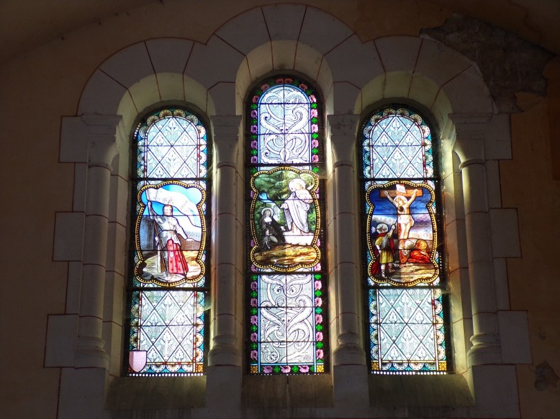 Sainte-Sévère - L'église Saint Augustin - Les vitraux 'F. Lagrange' (23 juillet 2018)