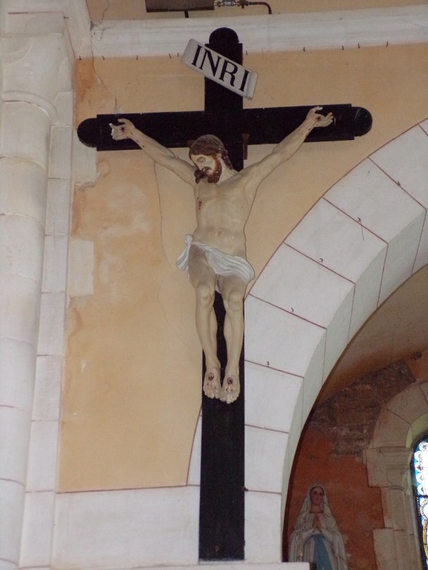 Sainte-Sévère - L'église Sainte Sévère - Le Crucifix (23 juillet 2018)