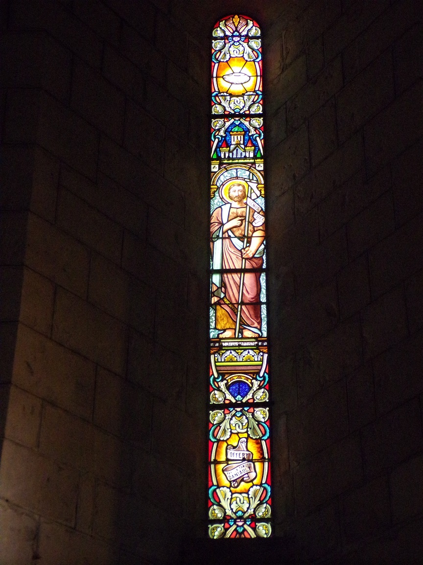 Sigogne - L'église Saint-Martin - Le vitrail 'Saint-Jean-Baptiste' (29 juillet 2019)