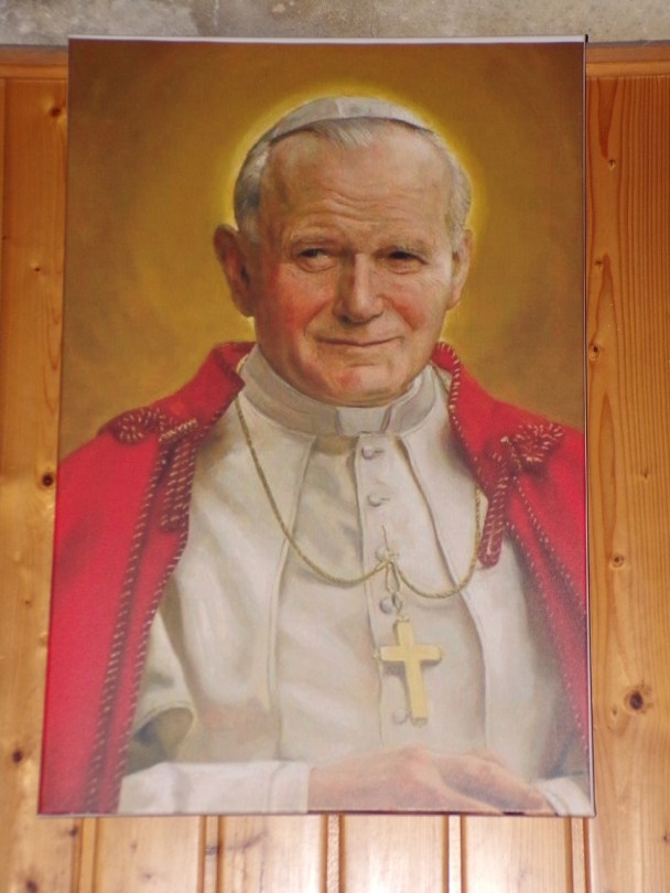 Cognac - L'église Saint-Jacques - La photo 'Jean-Paul II' (2 mars 2021)