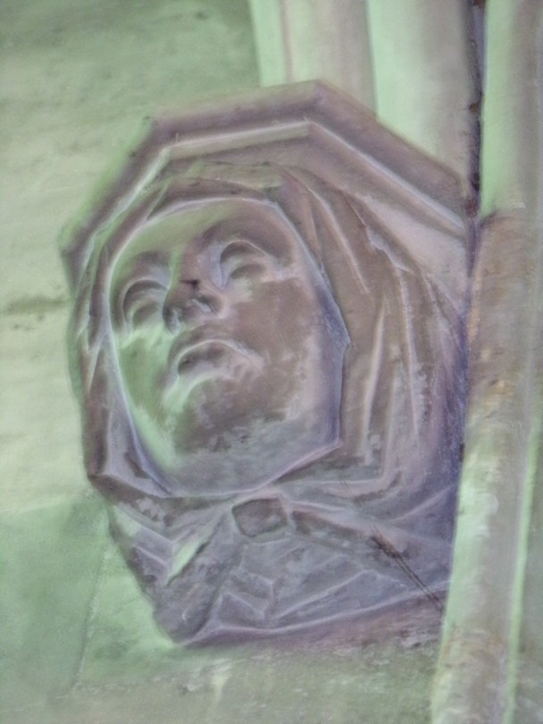 Cognac - L'église Saint-Jacques - Un modillon (2 mars 2021)