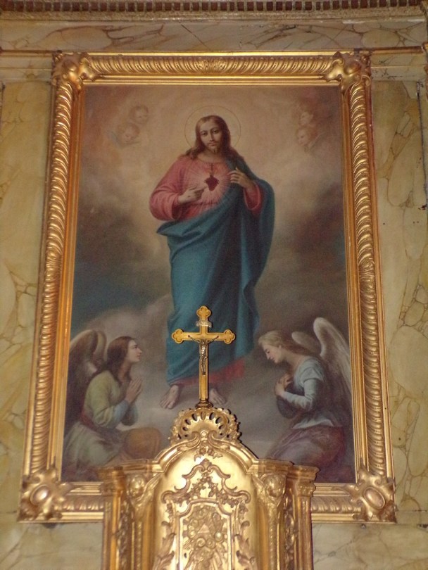 rue Aristide Briand - L'église Saint-Léger - Le tableau de la chapelle 'Sacré Coeur' (13 août 2016)