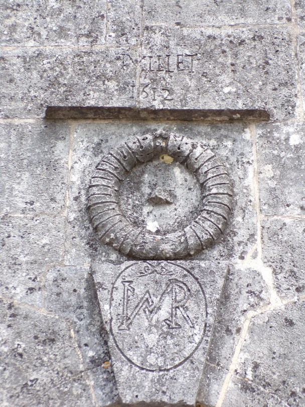Saint-Brice - Château d'Uffaut - Inscription 'Millet 1612' (16 mai 2018)