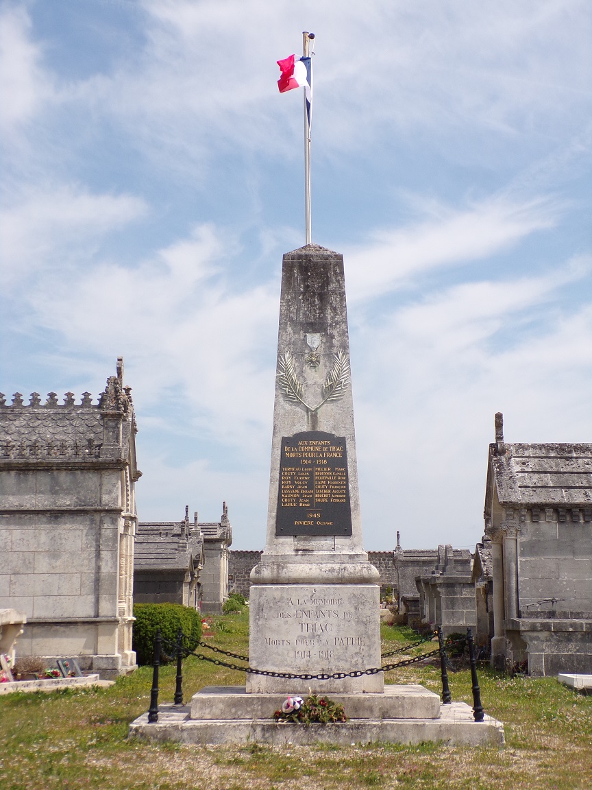 Triac-Lautrait – Le monument aux morts (24 mai 2023)