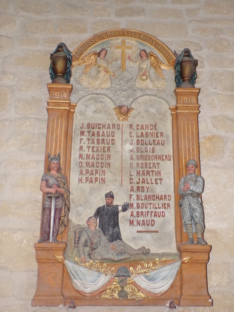 Mons - L’église Saint-Séverin - Le monument aux morts (5 juin 2023)