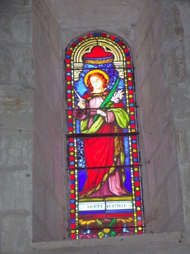 Mons - L’église Saint-Séverin - Vitrail 'Sainte Eustelle' (5 juin 2023)