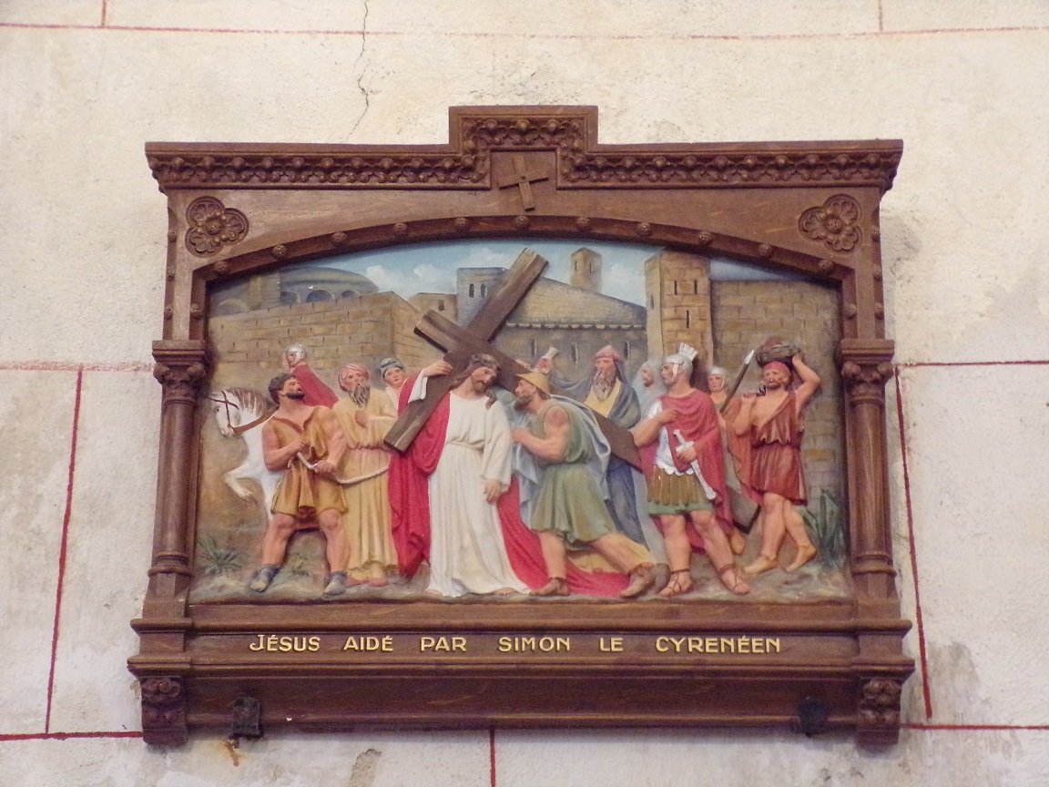 Saint-Fort sur le Né - L'église Saint-Fortunat - Le chemin de Croix - Jésus aidé par Simon le Cyrénéen (7 juin 2023)