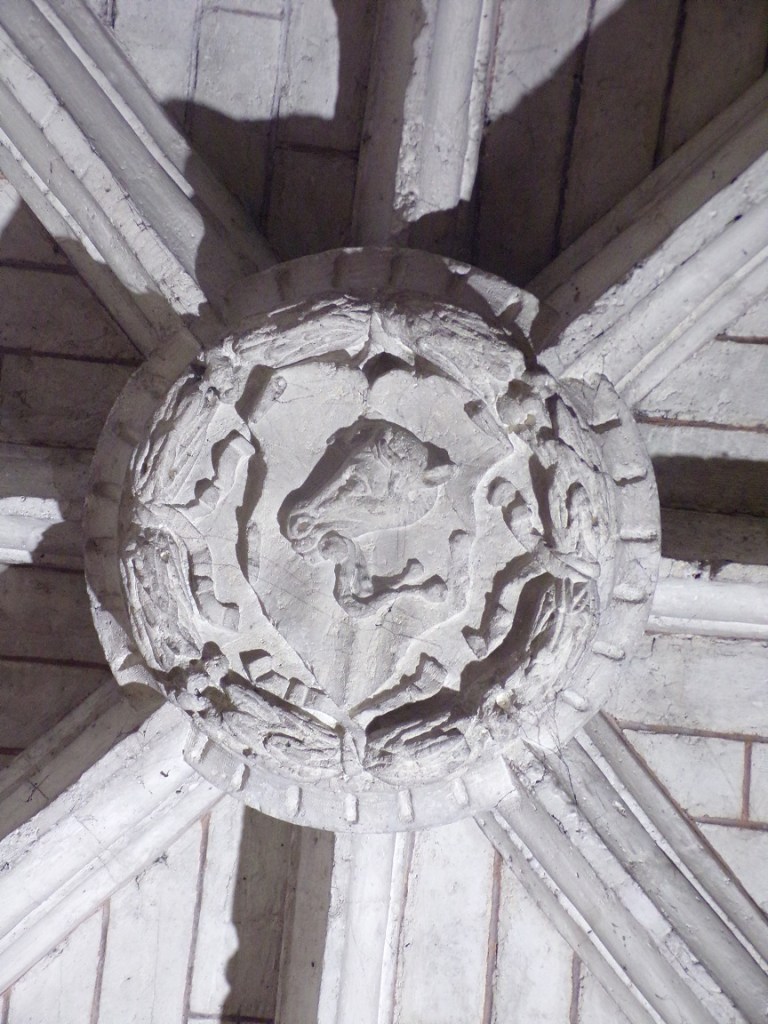 Jarnac – L’église Saint-Pierre – Clef de voûte - le cheval (4 octobre 2023)