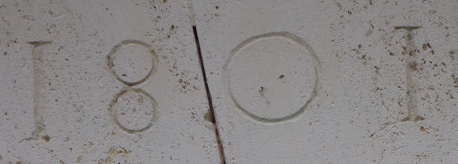 Saint-Simon - Un porche daté '1801' rue du Puits à Juac (27 mai 2024)